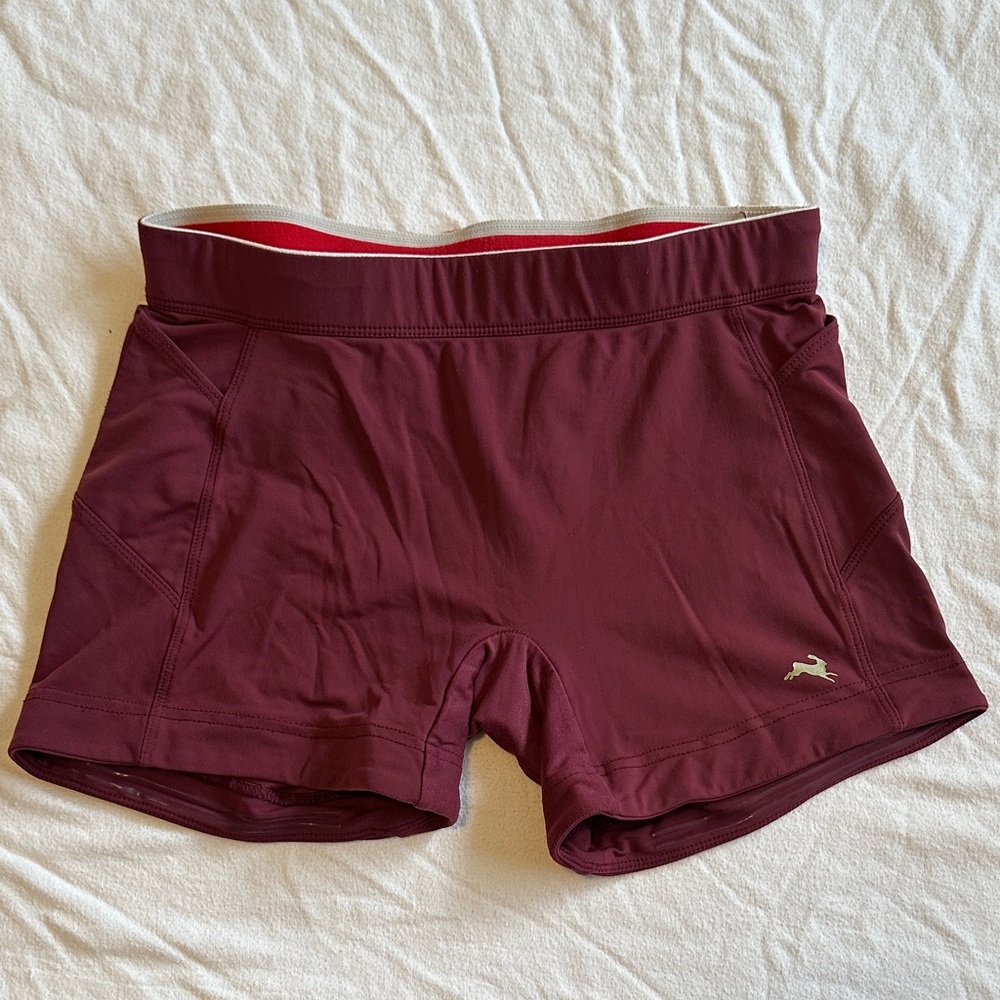 Women's Maroon Tracksmith Turnover Short Tights